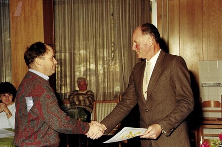 Janko Požar in Andrej Bratož  na podelitvi strelskih priznanj - kopija